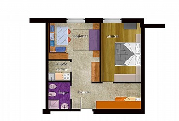 Residence a Predazzo - Bilocale 44 mq - ID foto 481
