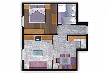 Residence a Predazzo - Bilocale 44 mq - ID foto 492